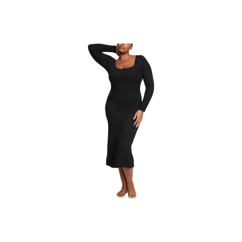 Victoria's Secret Long Sleeved Dress Women's Black-2