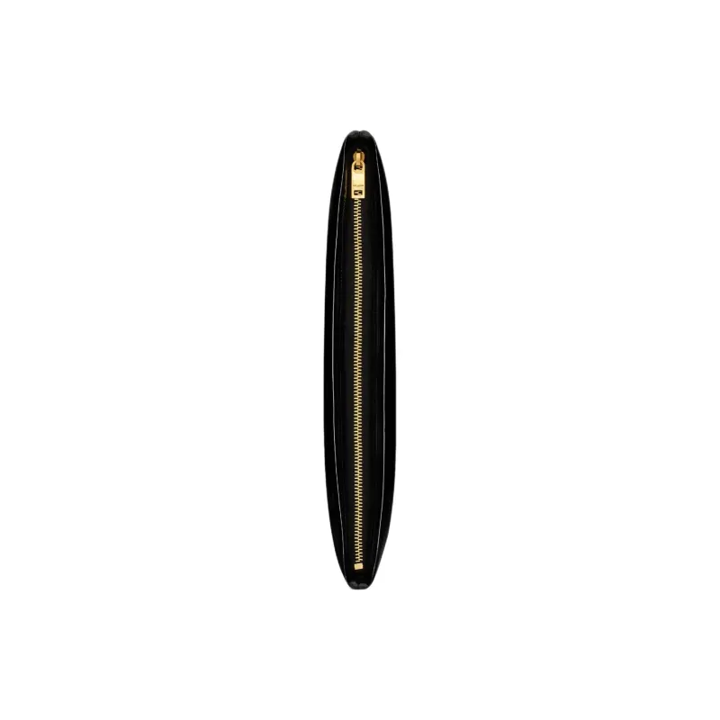 SAINT LAURENT PU Polyester Fiber Clutch Unisex Black-1