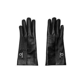 Burberry Mulberry Silk Gloves Women's Black