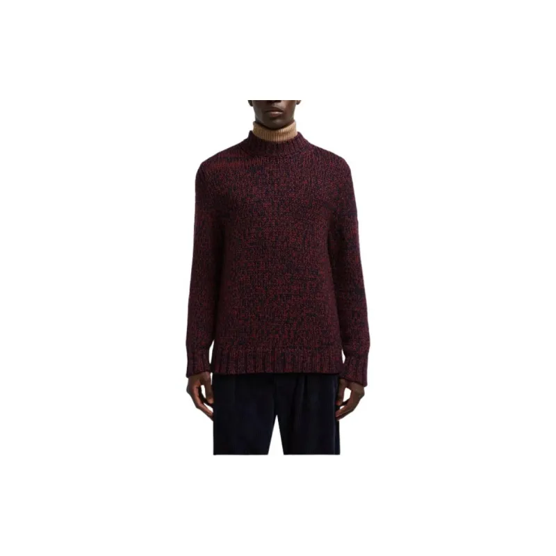 Moncler Logo Patch Long Sleeved Knitted Sweater-1