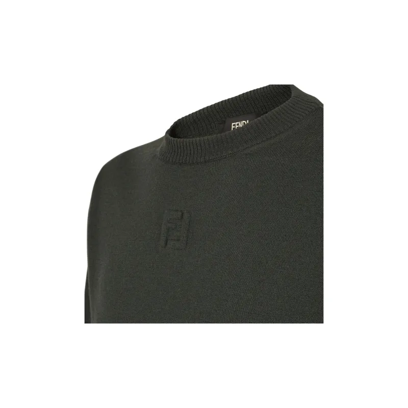 FENDI Crewneck Long Sleeve Knit Sweater-3