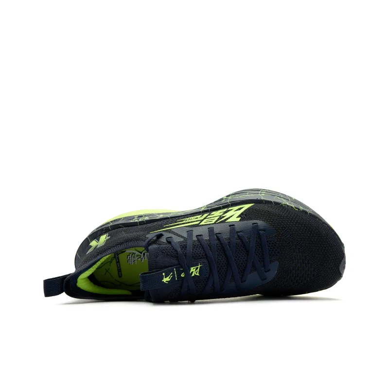 QIAODAN Flying Shadow PLAID 1.5 Strong Airflow Running Shoes Men Low Top Collegiate Blue Glow Yellow-2