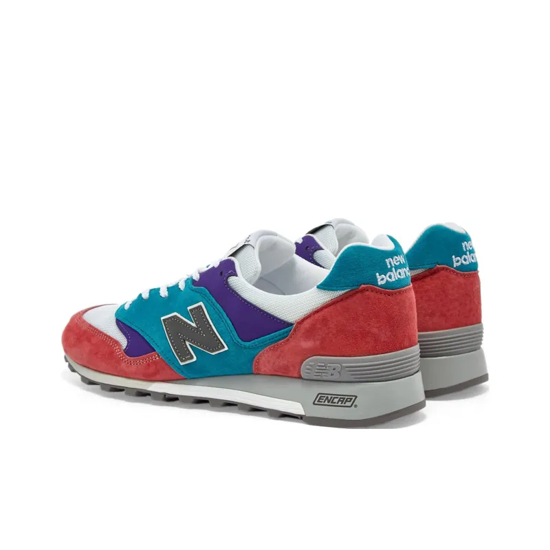 New Balance NB 577 Anti-Slip Wear-Resistant Low-Top Running Shoes Unisex Red-Cyan-2