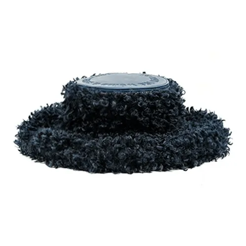 MUYSO Faux Fur Handbag Women's Ink Blue Black-3