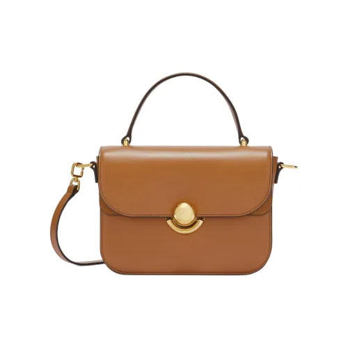 Furla Calfskin Shoulder Bag, Crossbody Bag, Handbag Small Size Women's Brandy