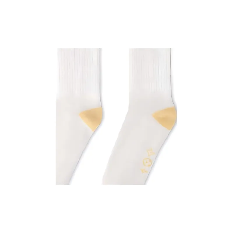 LOUIS VUITTON SS24 Mid Calf Socks Men's 1 Pack Yellow-3
