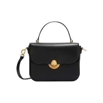 Furla Calfskin Shoulder Bag, Crossbody Bag, Handbag Small Size Women's Black