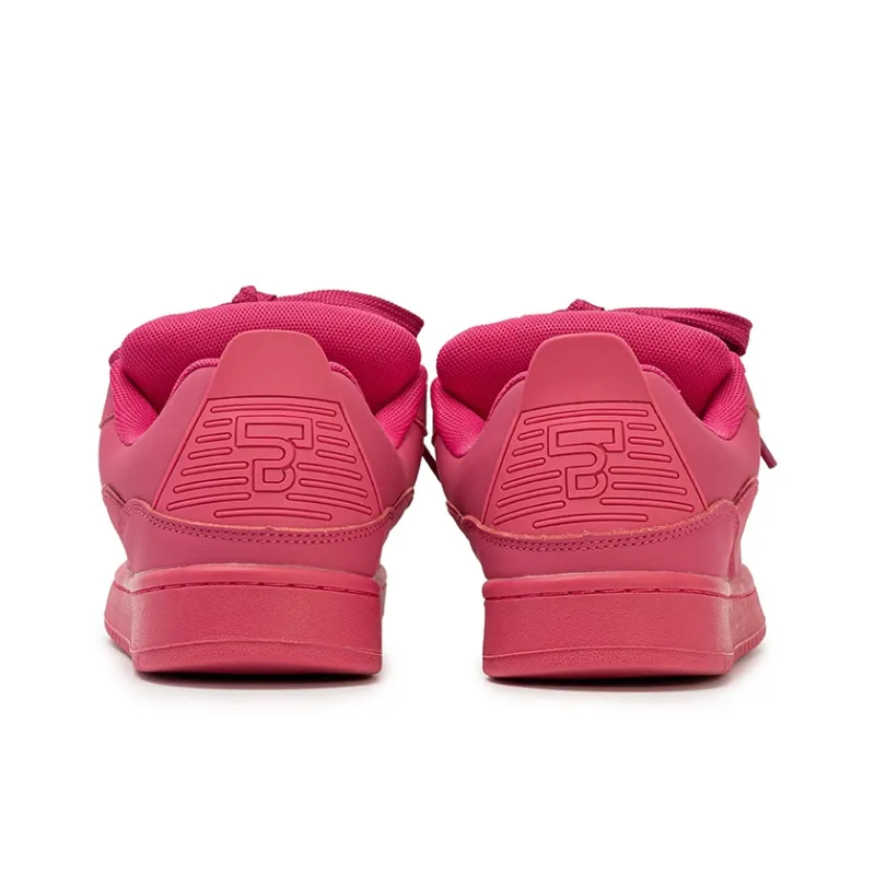 Little Red Man Anti Slip Wear Resistant Low Top Skateboard Shoes Women's Dragon Fruit Red-3