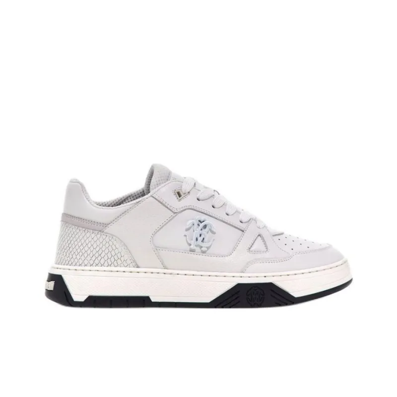 Roberto Cavalli Low Top Skateboard Shoes Men's White-1
