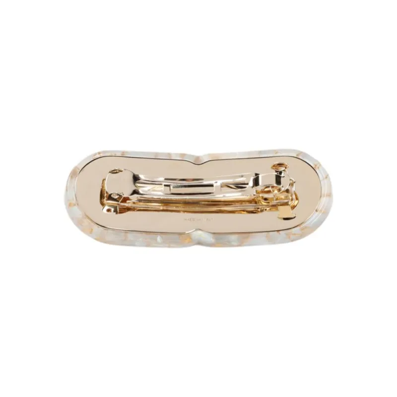 Chloe Brass Hair Clips Women's Beige-1