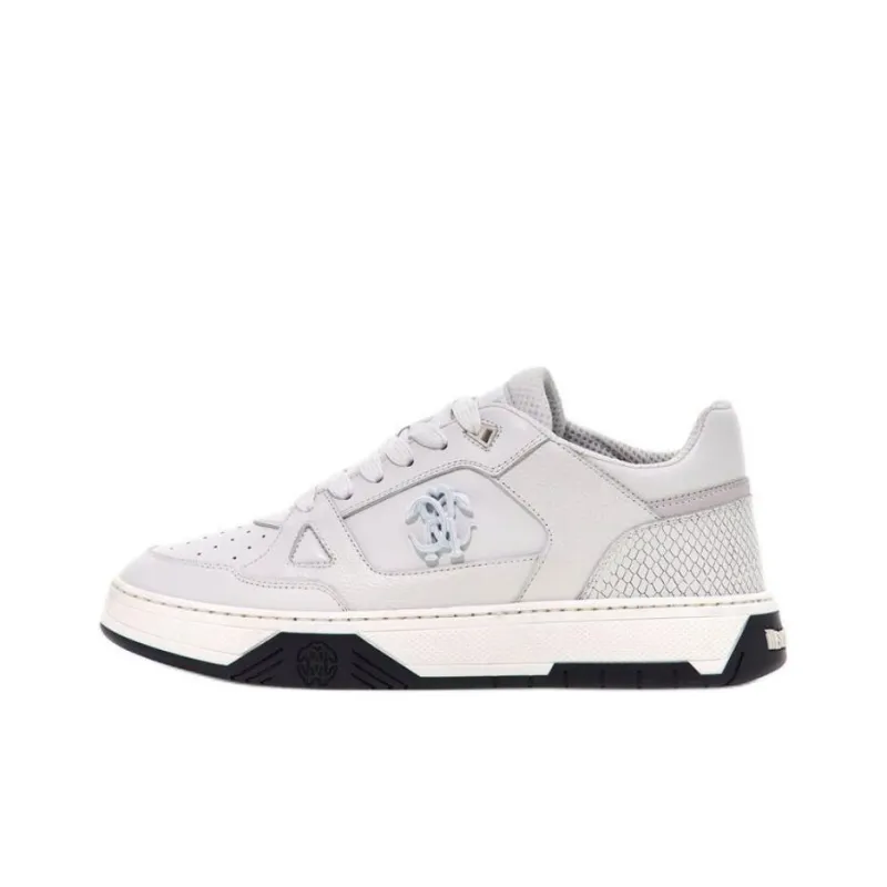Roberto Cavalli Low Top Skateboard Shoes Men's White-0
