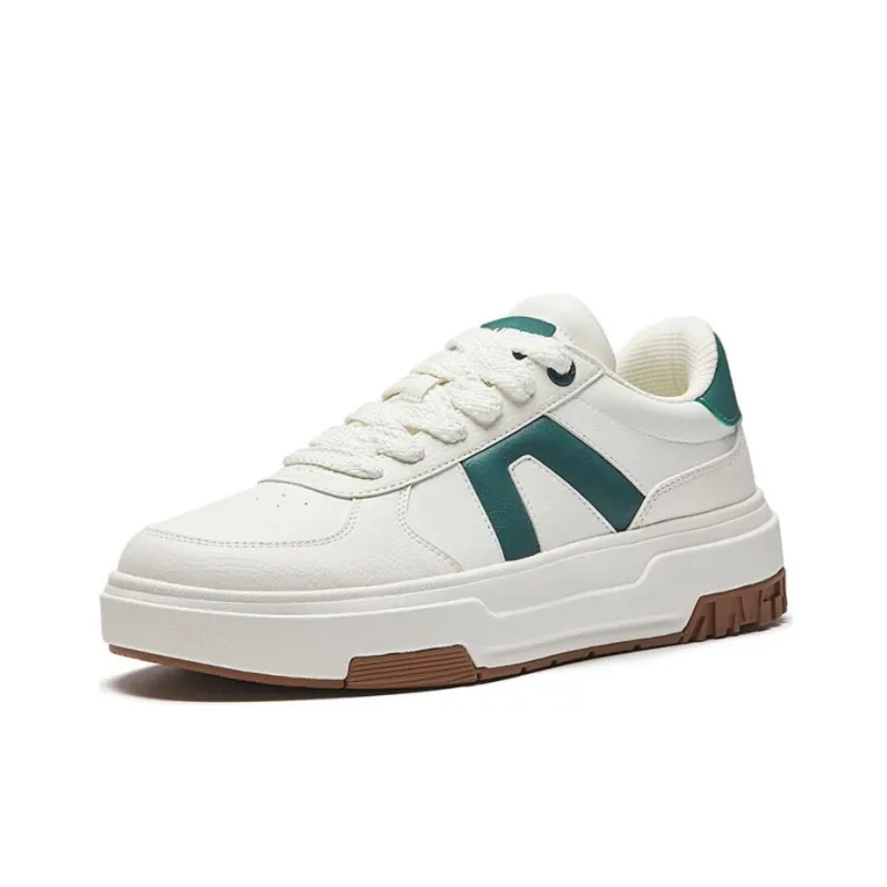 Anta A Road Wear Resistant Slip Resistant Low Top Skateboard Shoes Men's White Green-1