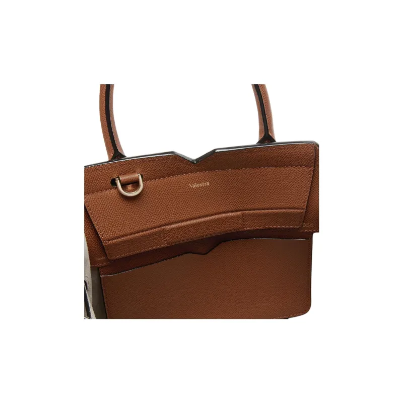 Valextra Calfskin Shoulder Bag, Crossbody Bag, Handbag Women's Chocolate Brown-4