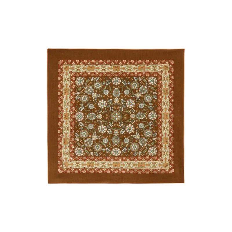 Loro Piana Cashmere Mulberry Silk Knit Scarves Women's Red Ochre-0