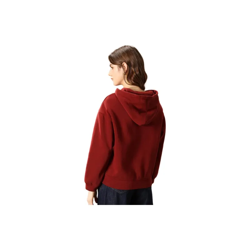 FENHONGMALI Sweatshirt Women's Red-2