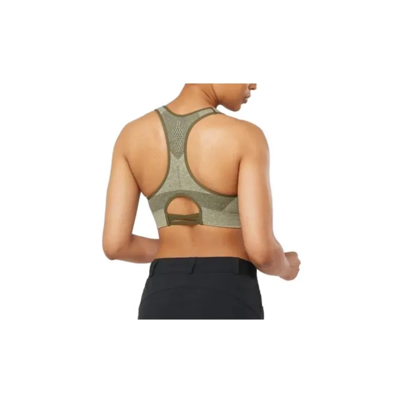 SALOMON Essential Move On Bra Seamless Bra Women's Green-2