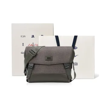 BVP Men's Genuine Leather Commuter Bag Casual Trendy Shoulder Bag Crossbody Bag Small Size Men's Vintage Green