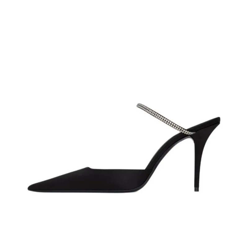 SAINT LAURENT Barbara Embellished Pointed Toe Pumps-0