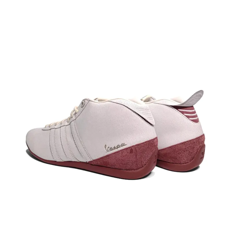 Vespa x Adidas Originals Anti-Slip Wear-Resistant Mid-Top Casual Shoes Men's Beige Brown-2