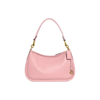 COACH Cary Soft Pebbled Leather Shoulder Bag, Crossbody Bag, Handbag Large Size Women's Pink