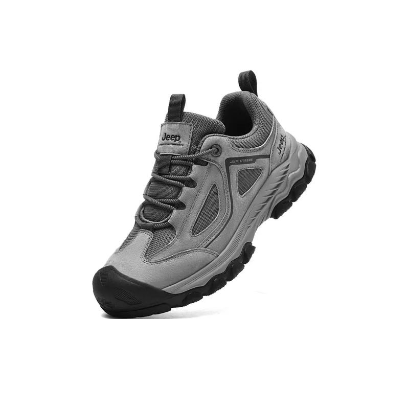Jeep Pathfinder Collection Slip Resistant, Abrasion Resistant, Breathable Low Top Hiking Shoes Men's Gray-1