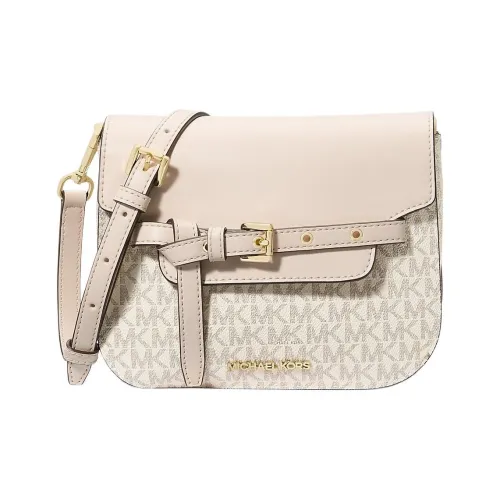 MICHAEL KORS Emilia Coated Canvas Shoulder Bag, Crossbody Bag Small Size Women's Ecru