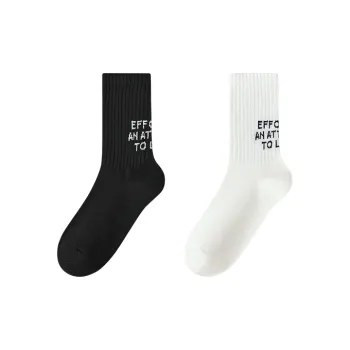 PLANDOO Mid Calf Socks Unisex 2 Pack