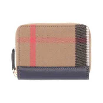 Burberry Fabric Wallet Women's Brown & Navy