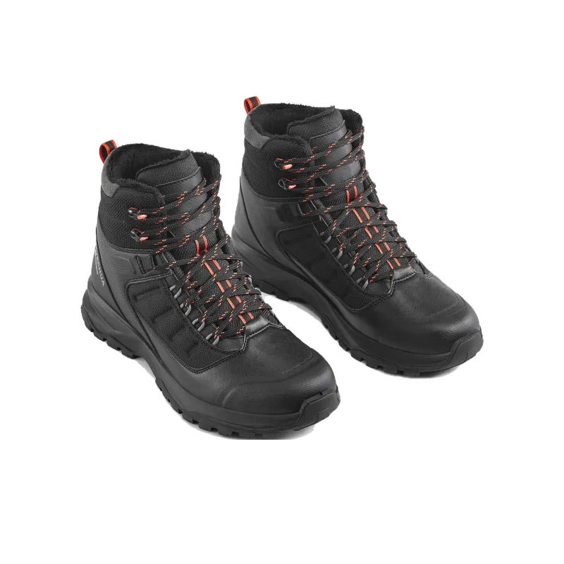 DECATHLON SH500 Wear Resistant And Water Resistant Mid Top Trekking Shoes Men's Black-2