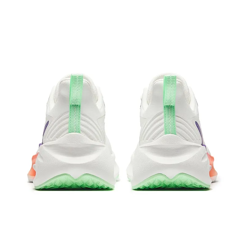 Anta Running Collection Anti Slip Wear Resistant Low Top Casual Running Shoes Women's White Purple Green-3