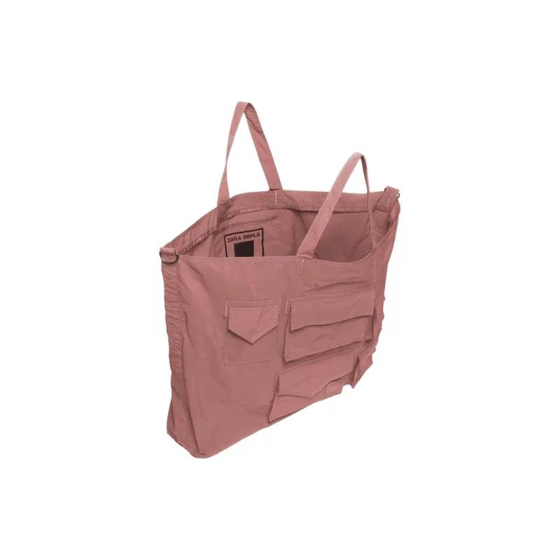 ZARA Polyamide Tote Bag Shopping Bag Shoulder Bag Crossbody Bag Handbag Regular Men's Brick Red-2