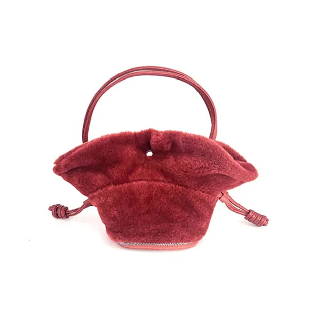 MUYSO Fabric Handbag Shoulder Bag Regular Women's Brick Red-0