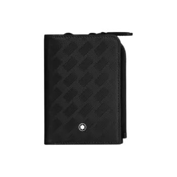 MONTBLANC Full Grain Cow Leather Wallet Men's Classic Black