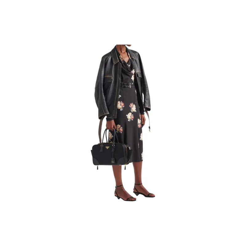 PRADA Zipped Belted Jacket-1