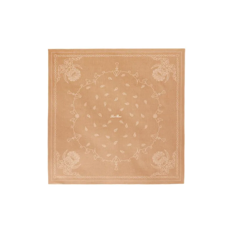 Loro Piana Wool Knit Scarves Women's Light Camel-0