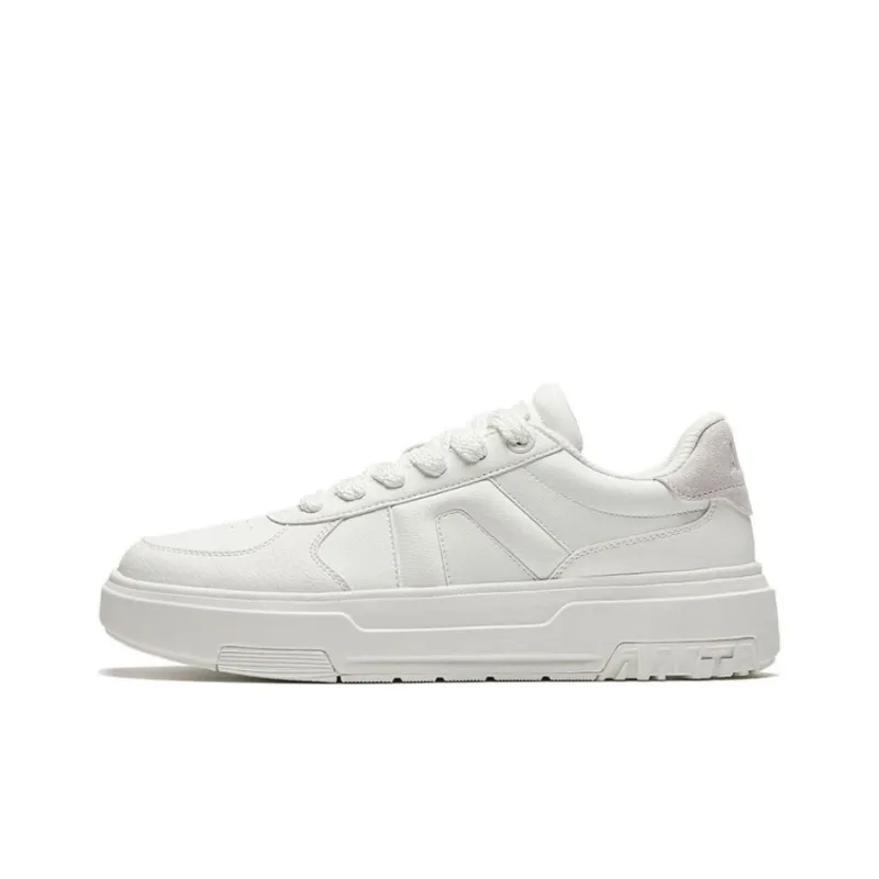 Anta A Road Wear Resistant Slip Resistant Low Top Skateboard Shoes Men's White-0