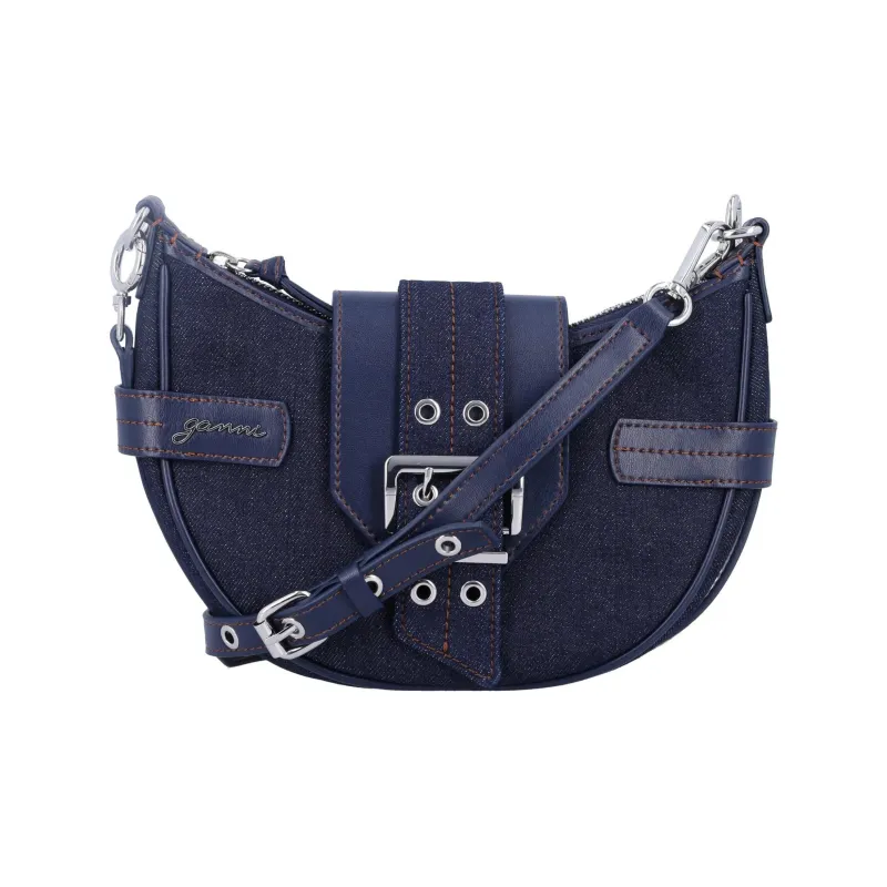 GANNI Small Bucky Denim Crossbody Bag-0