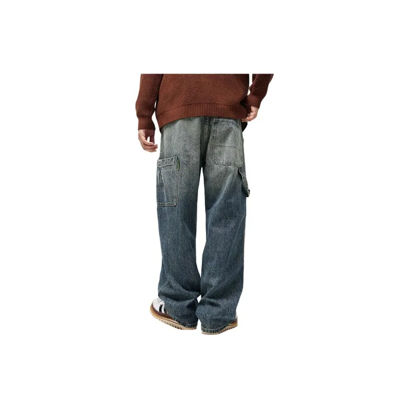 SONGS ALONG Jeans Unisex Vintage Blue-1