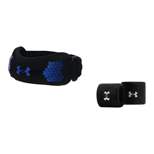Under Armour Running Fitness Patella Bands Compression Black Blue Polyamide Elastane Basic Protective