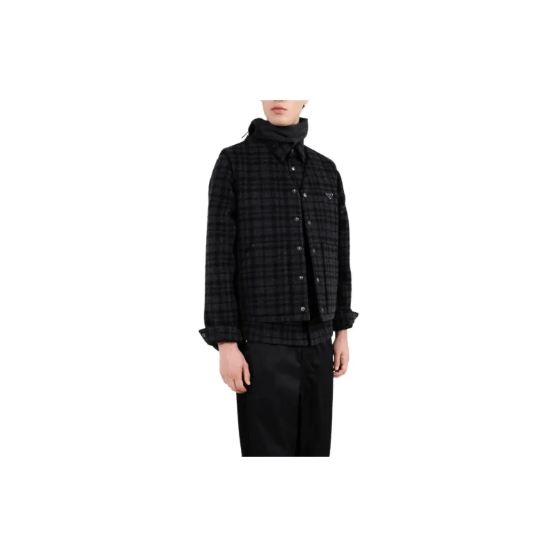 PRADA Plaid Wool Vest-4