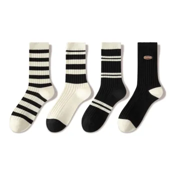 JIAZINI Mid-Calf Socks Women's 4 Pack