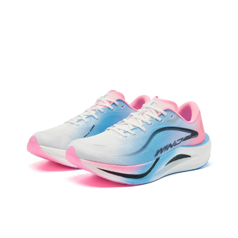 QIAODAN Strong Winds 2.0 Cushioning Anti Slip And Wear Resistant Low Top Q KUNGFU TURBO Running Shoes Women's Pink Blue-2