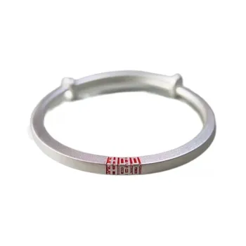 Ice Heart Rain 999 Fine Silver Bangles Unisex