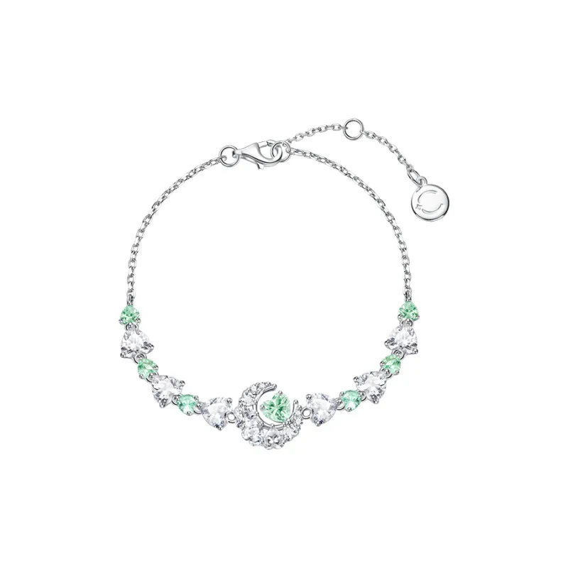 FANCI Dreamy Heart Moon Series S925 Silver Bracelets Women's-4