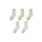 5 Pack (3 Cream Yellow+2 White)