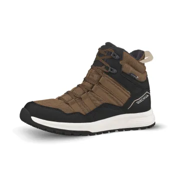 DECATHLON SH500 Slip Resistant Warm High Top Trekking Shoes Men's Black Brown