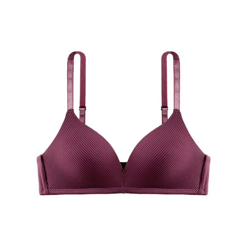 Flowers In Water Bra Women's Burgundy-1