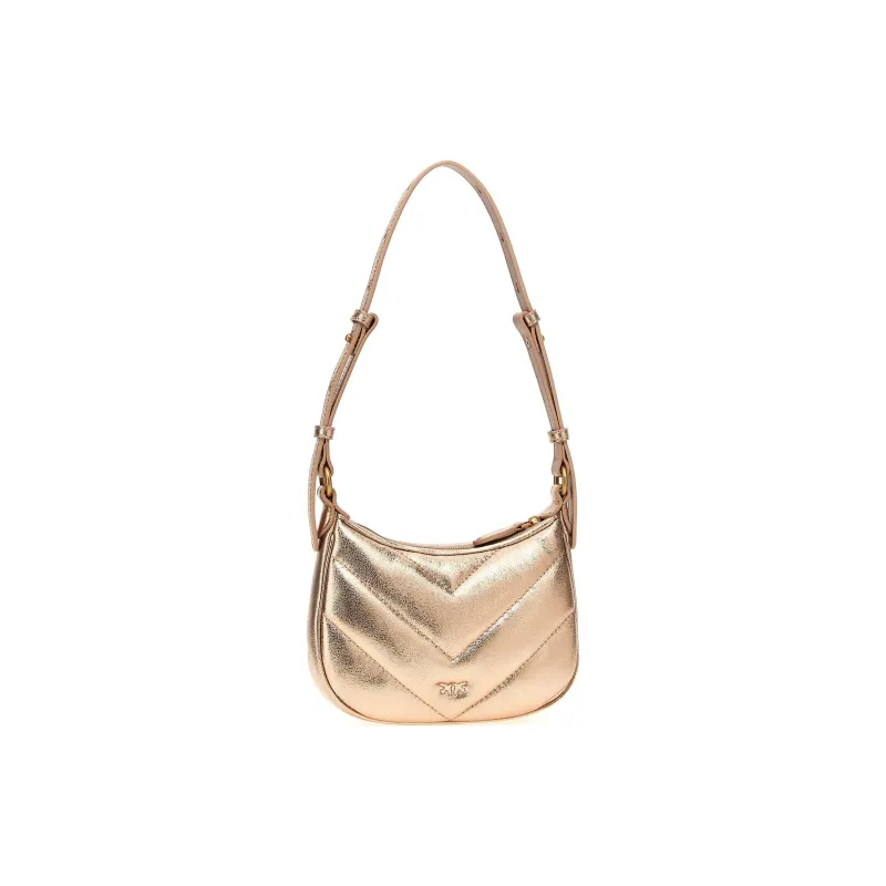 PINKO Goatskin Crossbody Bag Shoulder Bag Mini Women's Champagne Pink-2