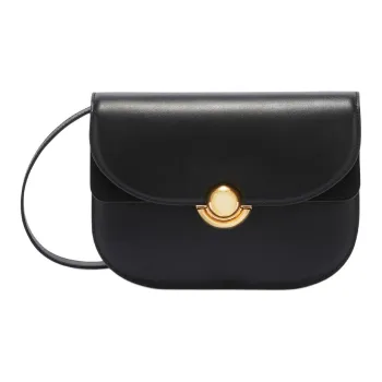 Furla Leather Crossbody Bag Shoulder Bag Small Size Women's Black