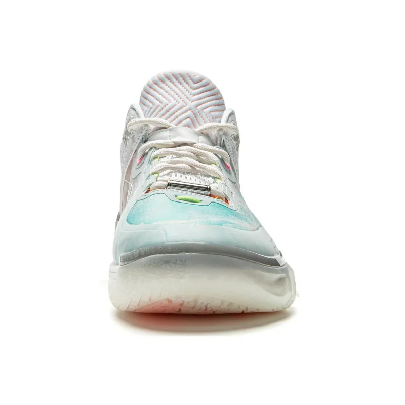 LINING Wode Phantom 6 Basketball Shoes Men Low Top Standard White/Aqua Green/Neon Pink-4